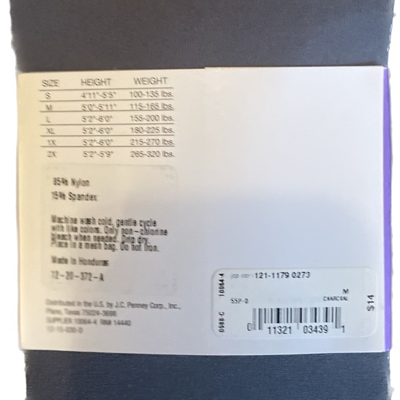 NWT, Grey, Control Top, Tights - Picture 2 of 2